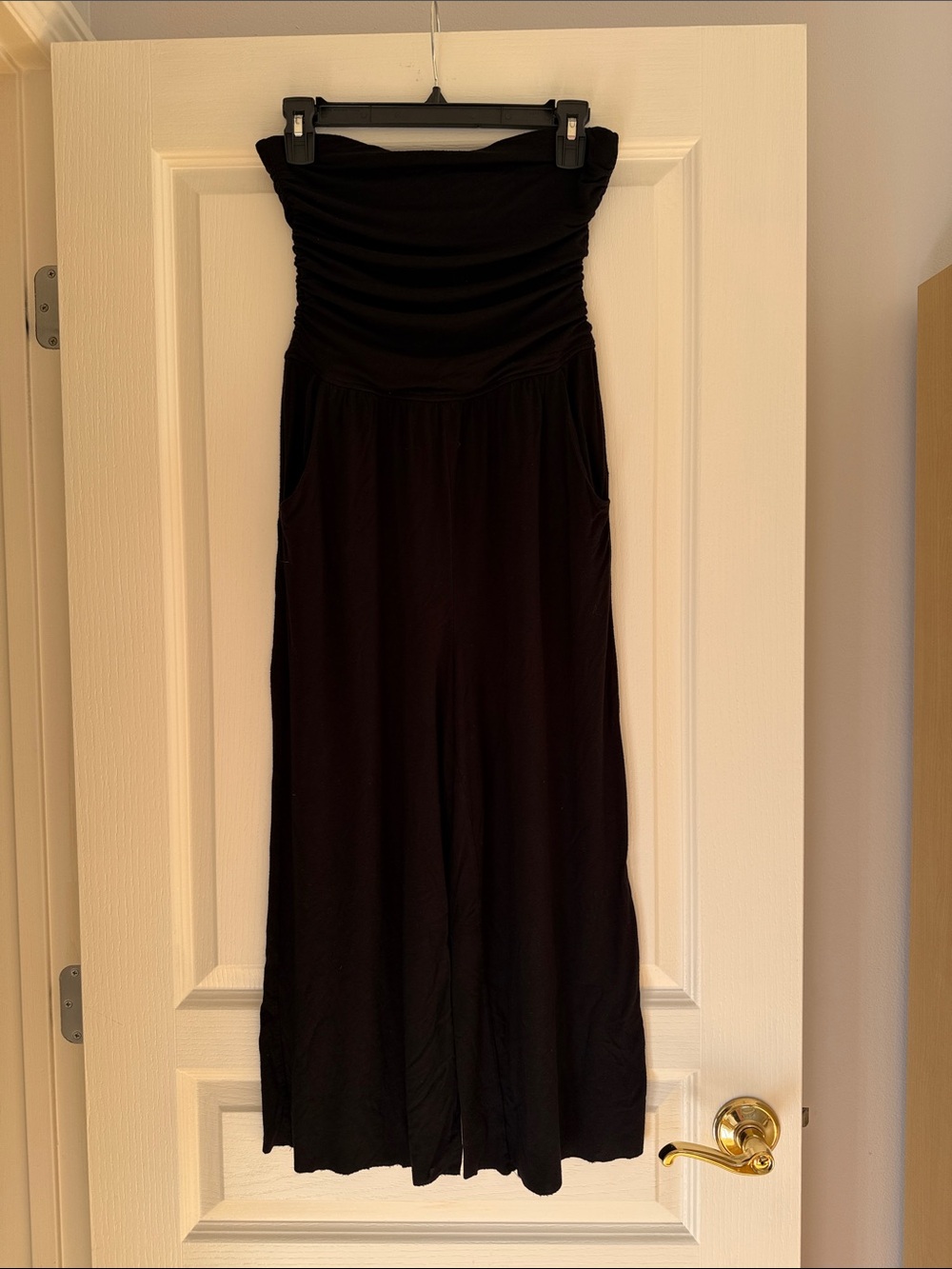 Women's Black Strapless Jumpsuit